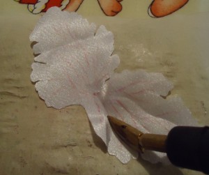 изготовление орхидеи из ткани